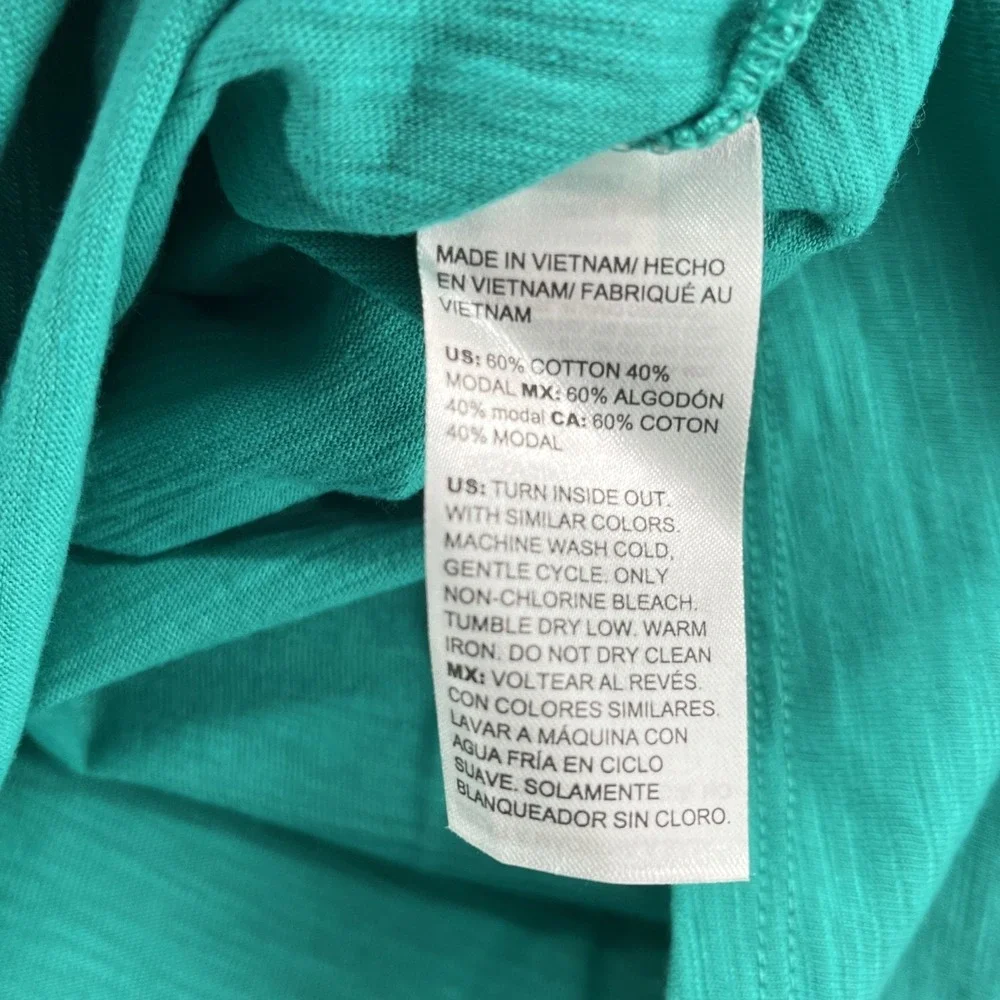 Chico's Top Lot of 2 Women's 3 Green‎ Coastal Stretch Tunic Boho Casual Travel